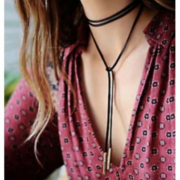 RACHEL Rachel Roy Jewelry - Leather Chord Wrap Choker Necklace